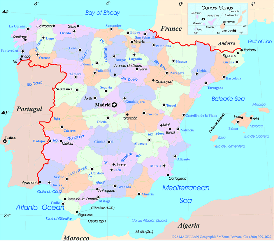 La Coruna map